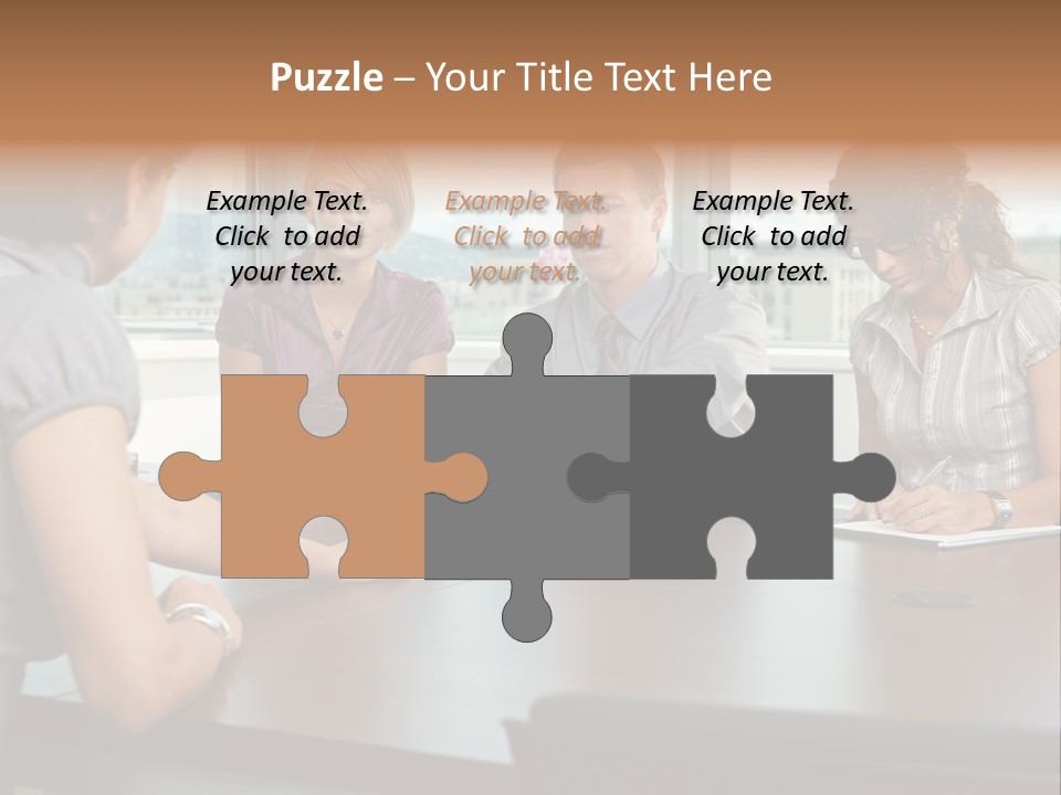 Woman Paper Application PowerPoint Template