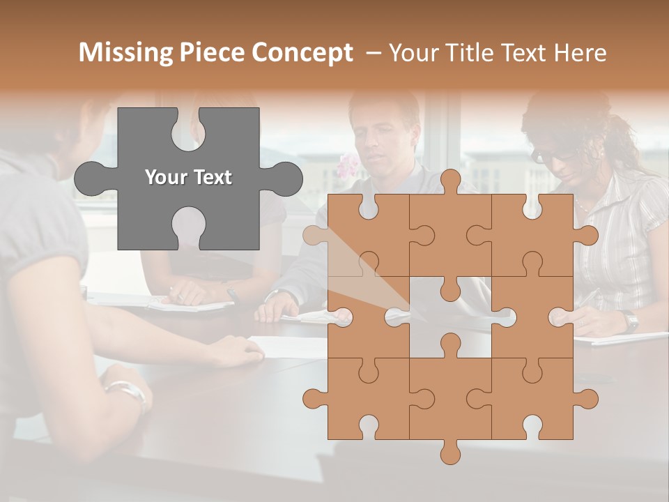 Woman Paper Application PowerPoint Template