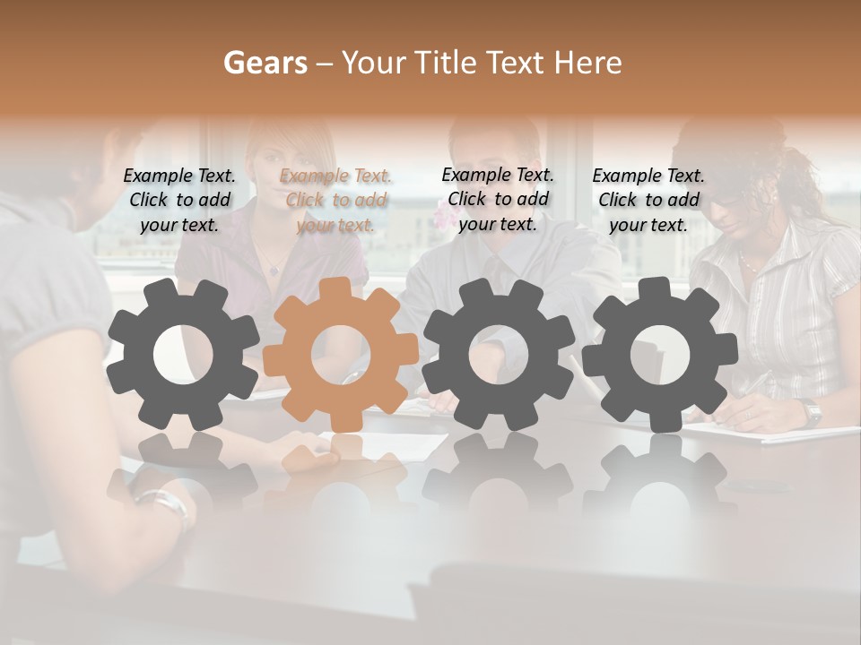 Woman Paper Application PowerPoint Template