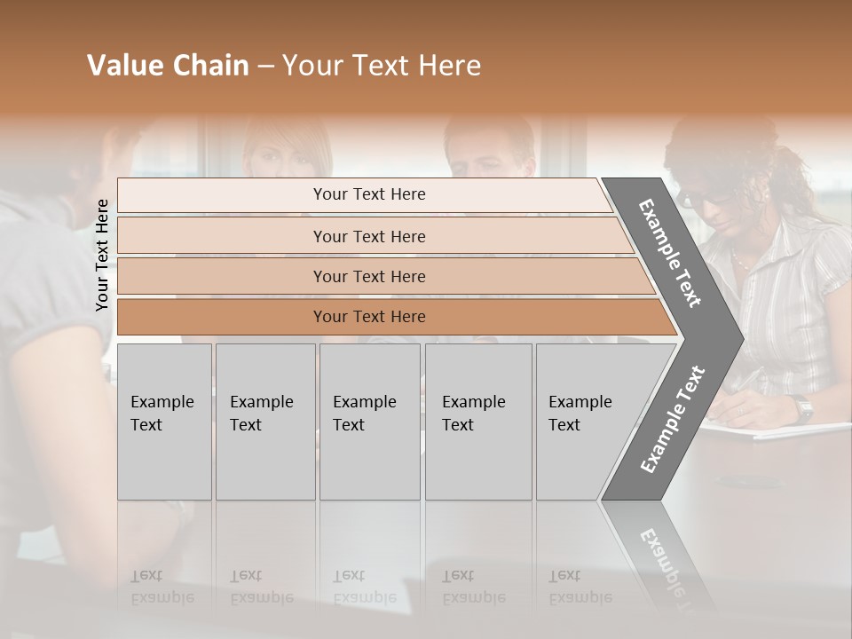 Woman Paper Application PowerPoint Template