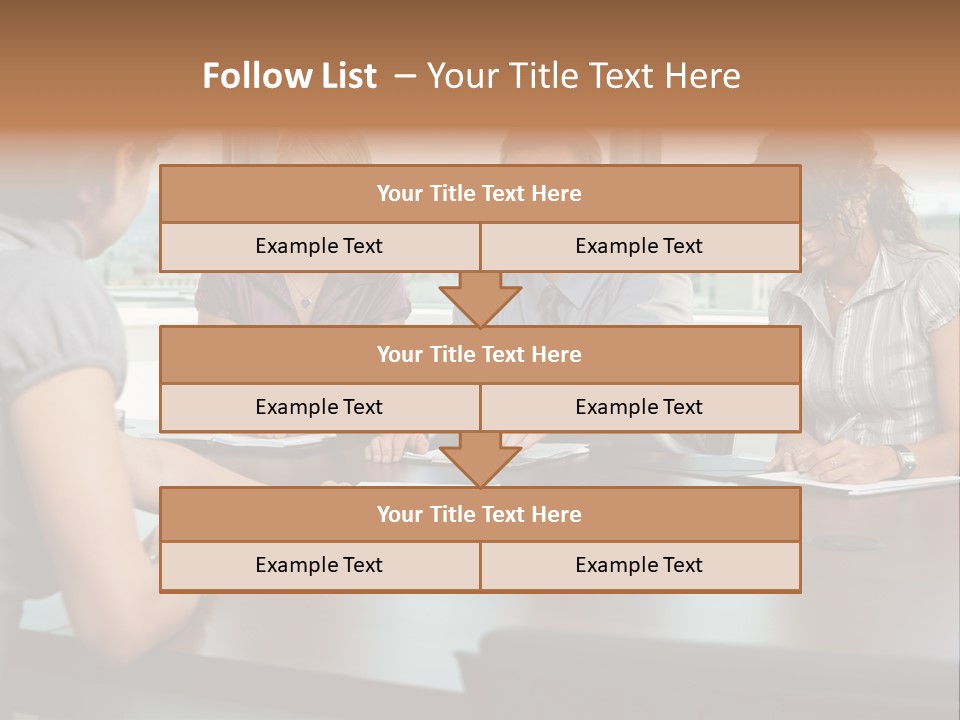 Woman Paper Application PowerPoint Template