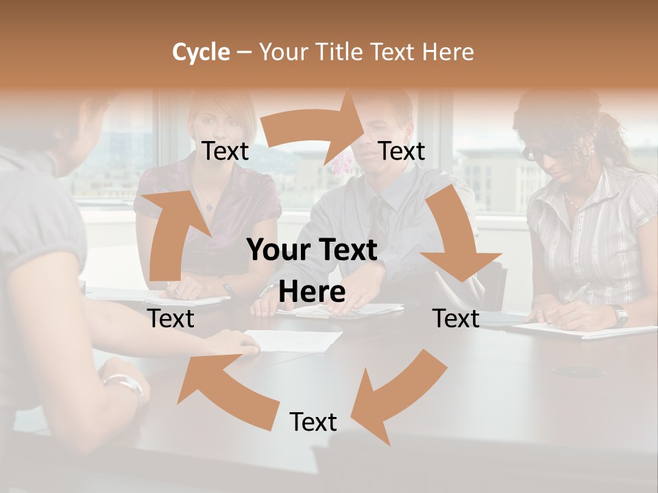 Woman Paper Application PowerPoint Template