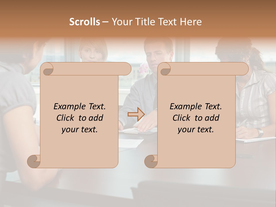 Woman Paper Application PowerPoint Template