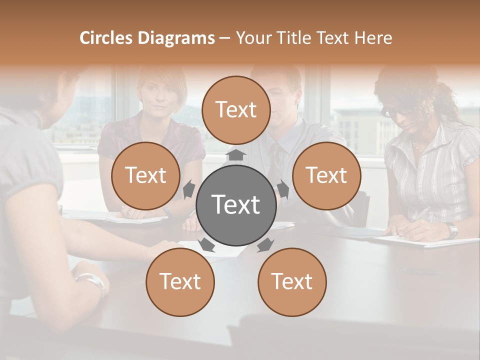 Woman Paper Application PowerPoint Template