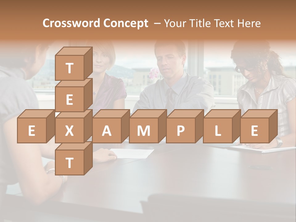 Woman Paper Application PowerPoint Template
