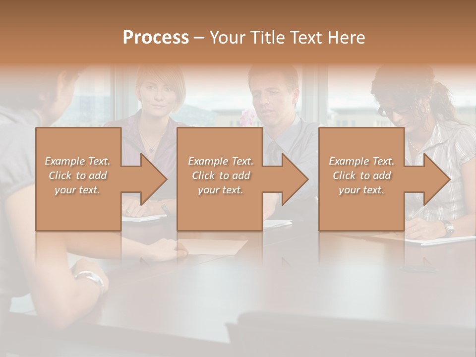 Woman Paper Application PowerPoint Template