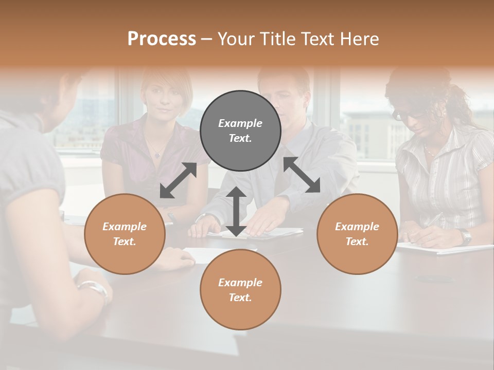 Woman Paper Application PowerPoint Template