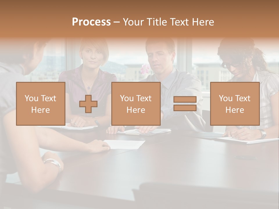 Woman Paper Application PowerPoint Template