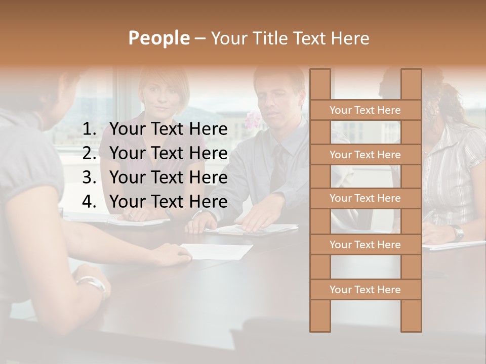 Woman Paper Application PowerPoint Template