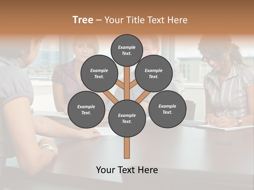 Woman Paper Application PowerPoint Template