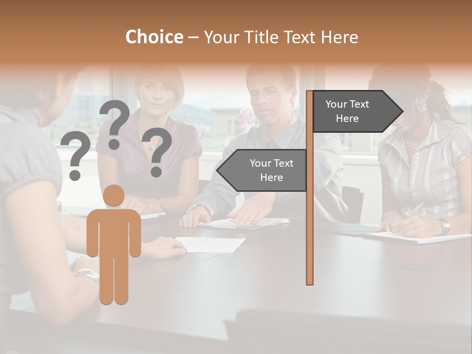 Woman Paper Application PowerPoint Template
