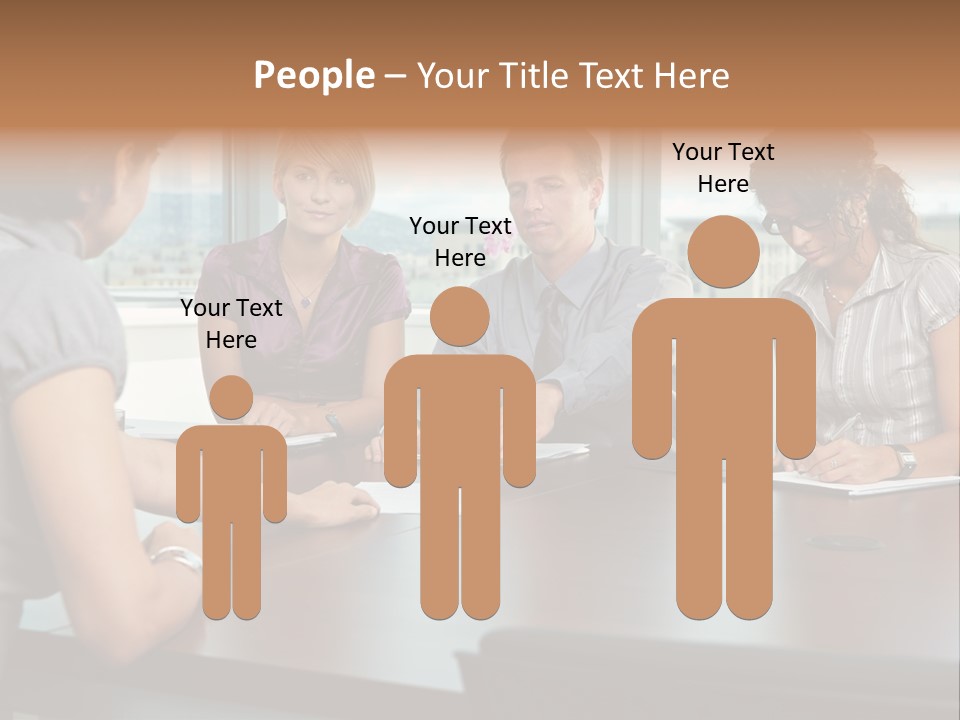 Woman Paper Application PowerPoint Template