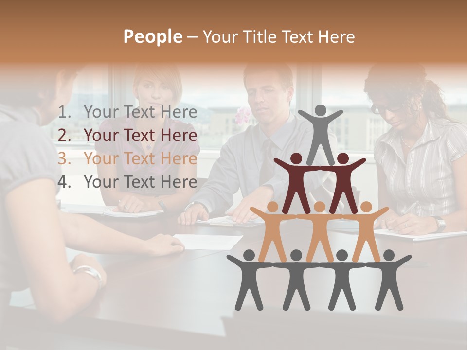 Woman Paper Application PowerPoint Template