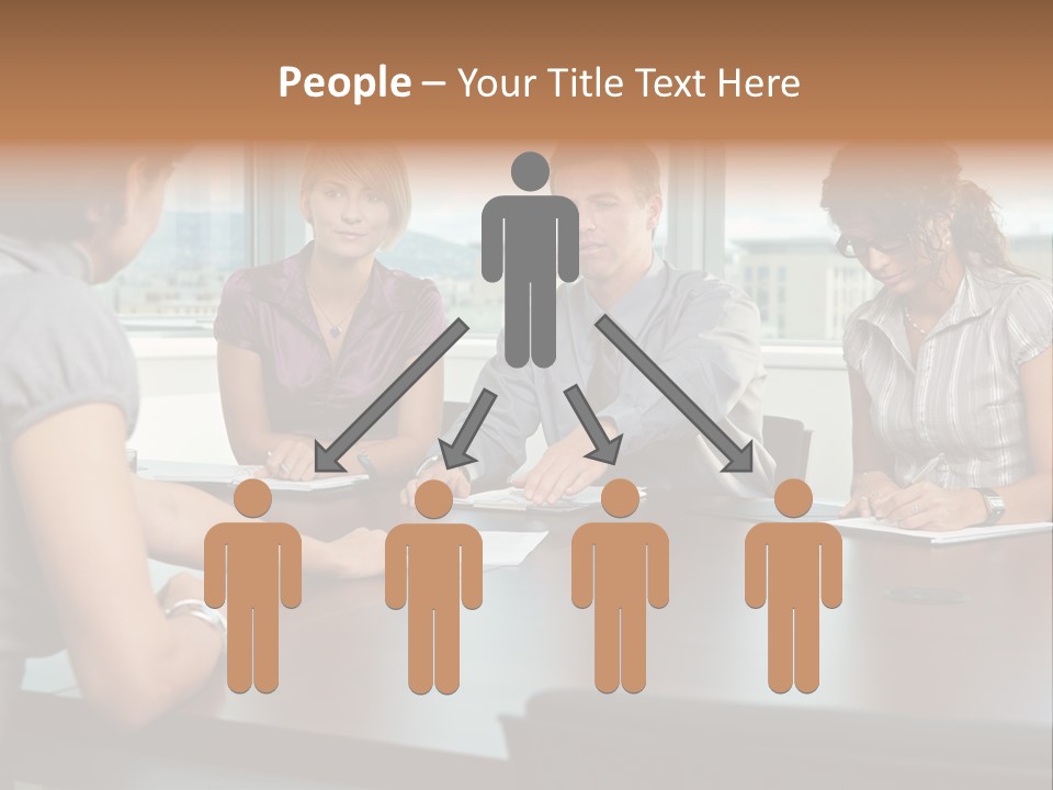 Woman Paper Application PowerPoint Template