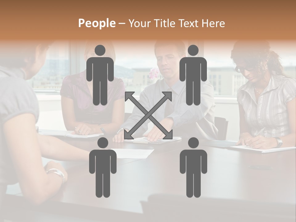 Woman Paper Application PowerPoint Template