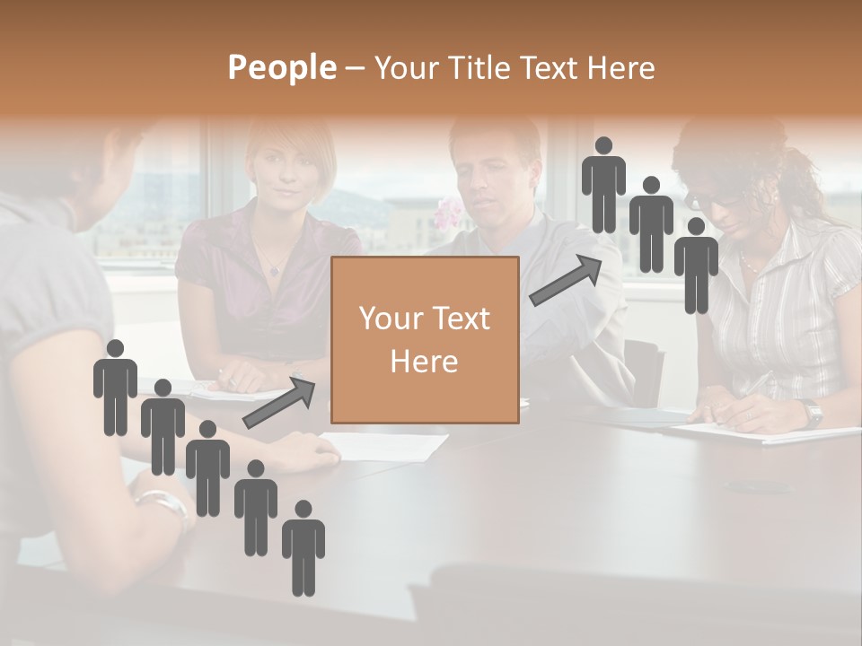 Woman Paper Application PowerPoint Template