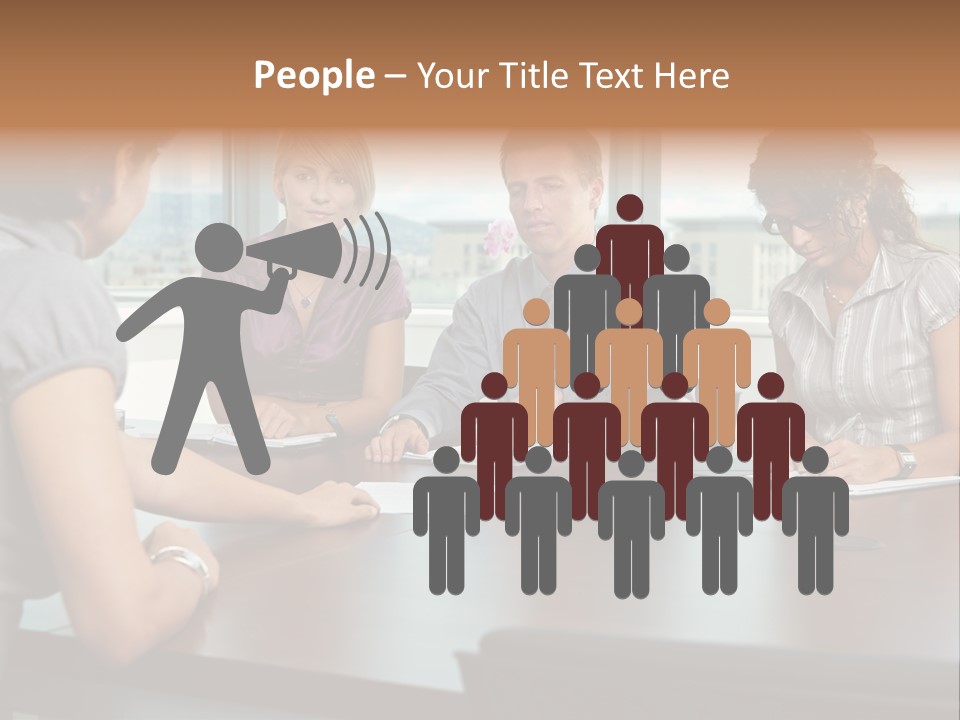 Woman Paper Application PowerPoint Template