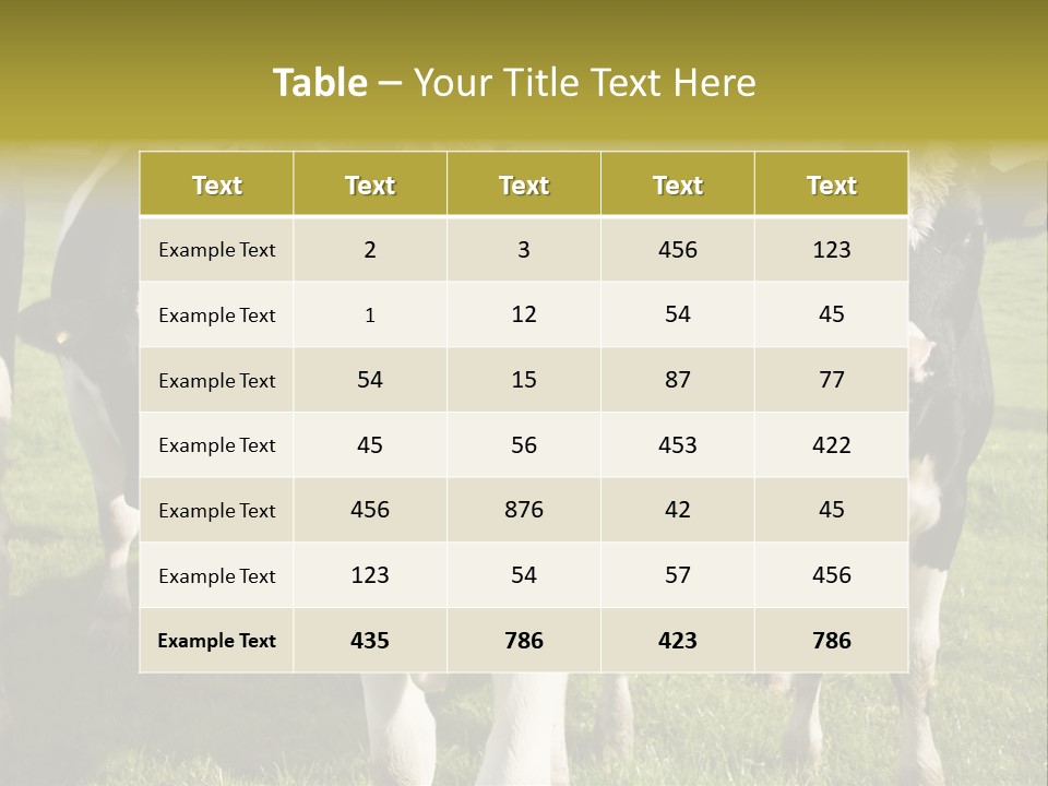 Herd Landscape Waltshire PowerPoint Template