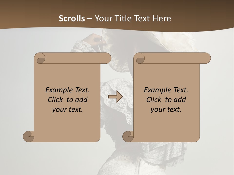 Young Frock Back PowerPoint Template