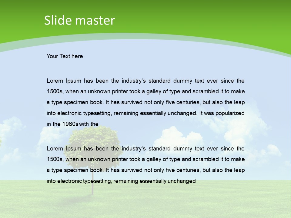 White Cloudy Outside PowerPoint Template