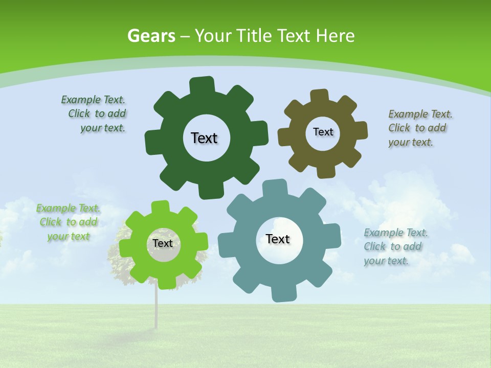 White Cloudy Outside PowerPoint Template