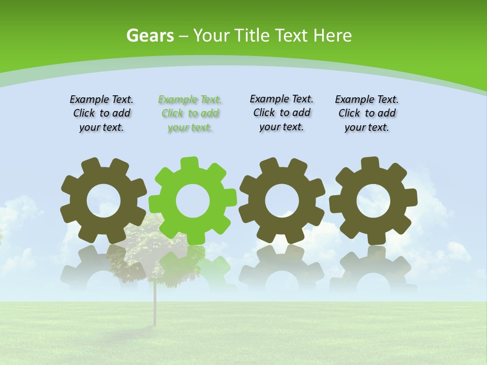 White Cloudy Outside PowerPoint Template