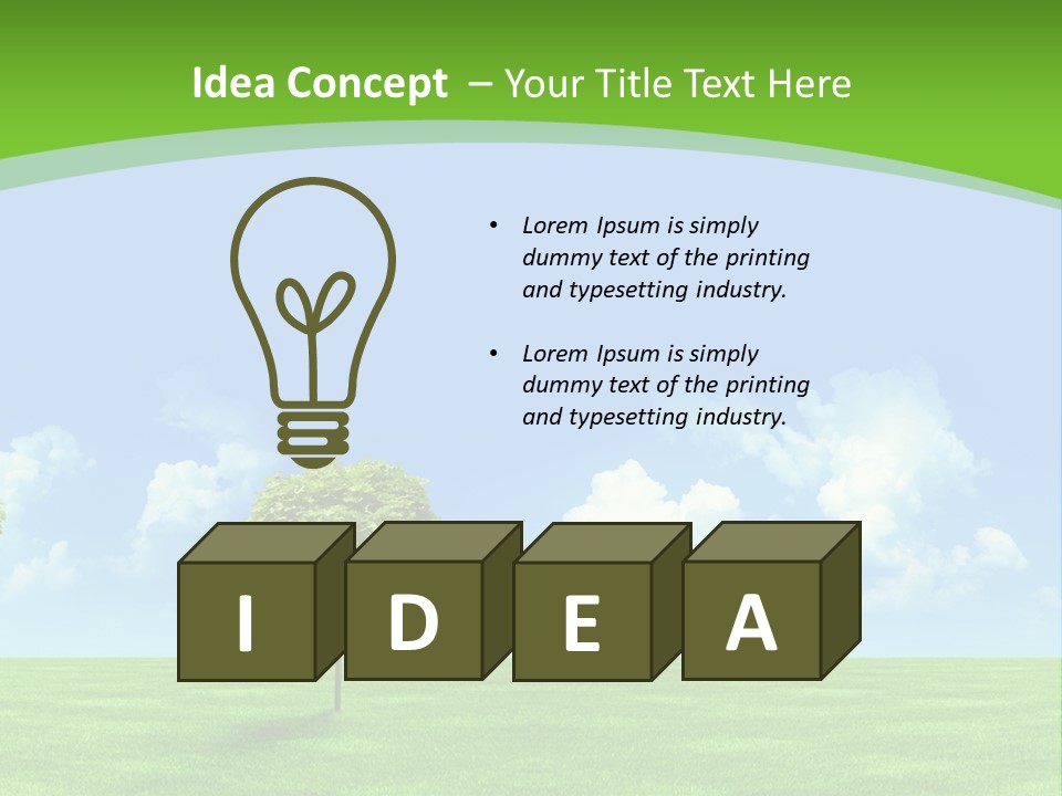 White Cloudy Outside PowerPoint Template