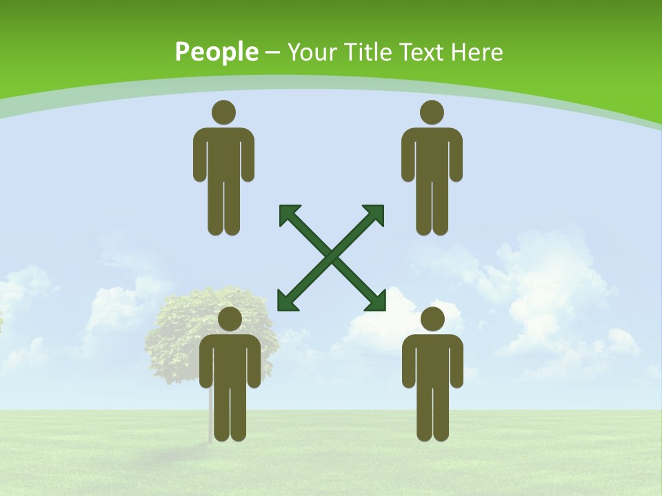 White Cloudy Outside PowerPoint Template