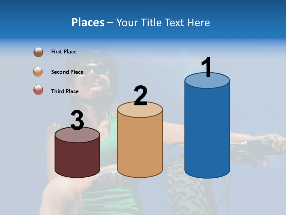 Girl Cycling Female PowerPoint Template