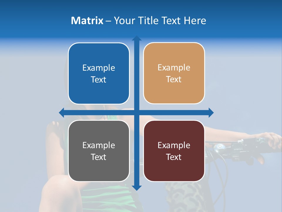 Girl Cycling Female PowerPoint Template