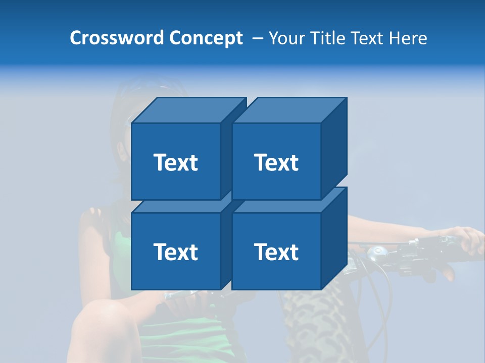 Girl Cycling Female PowerPoint Template