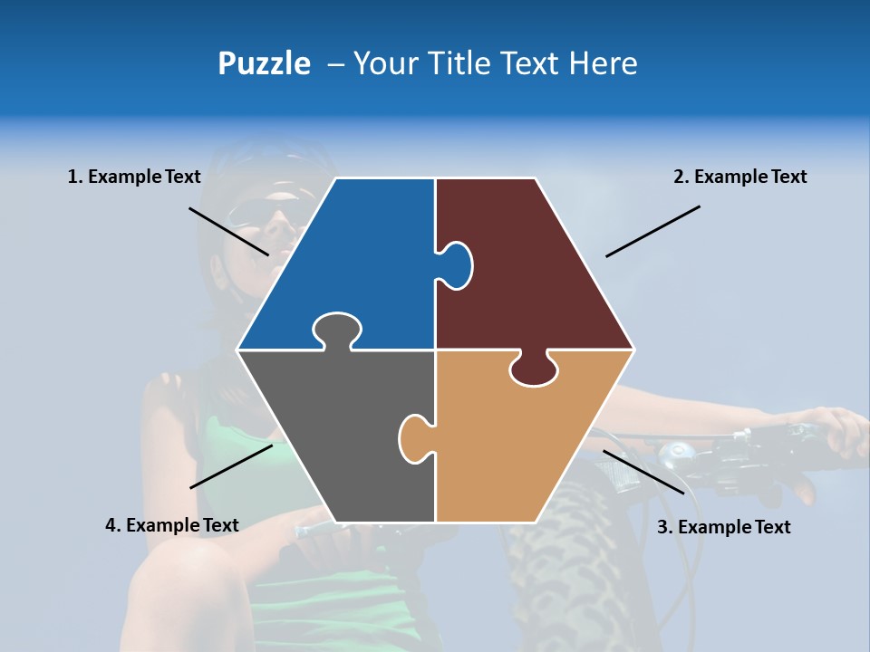 Girl Cycling Female PowerPoint Template