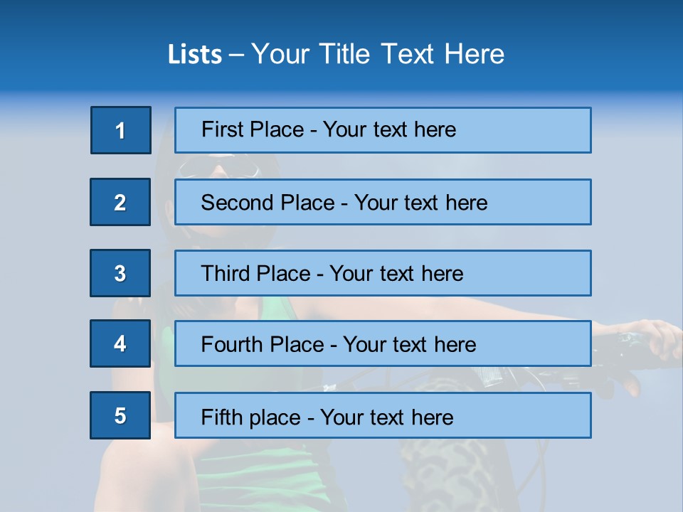 Girl Cycling Female PowerPoint Template