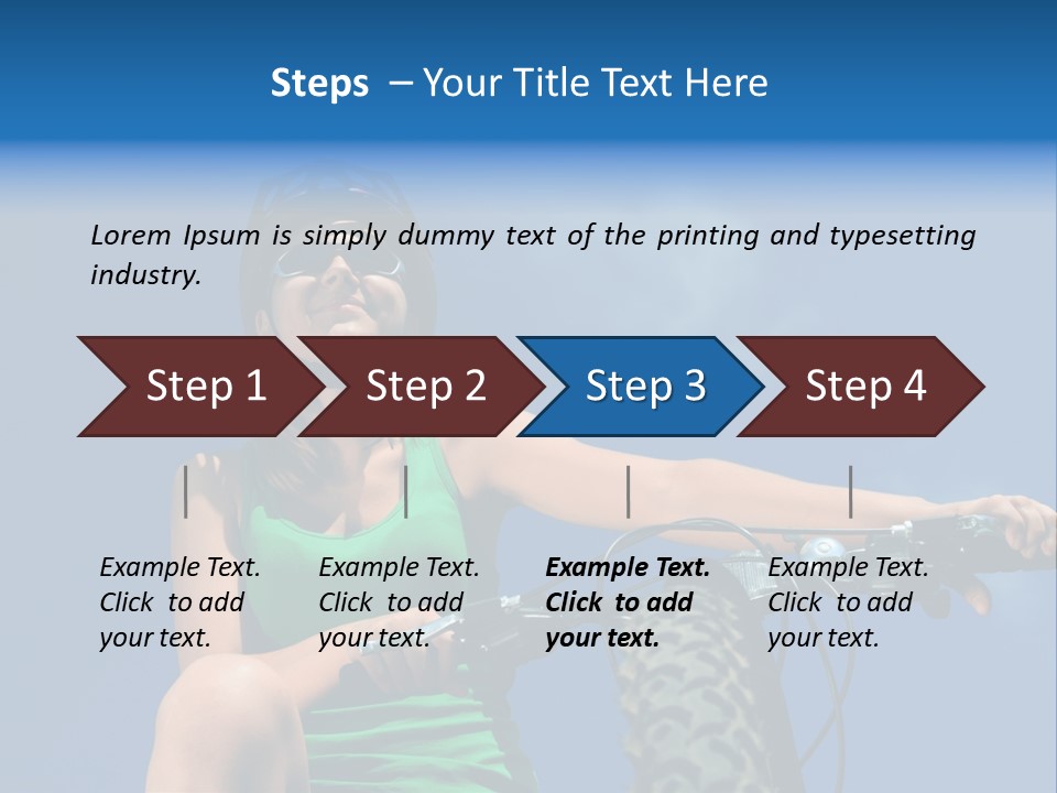 Girl Cycling Female PowerPoint Template
