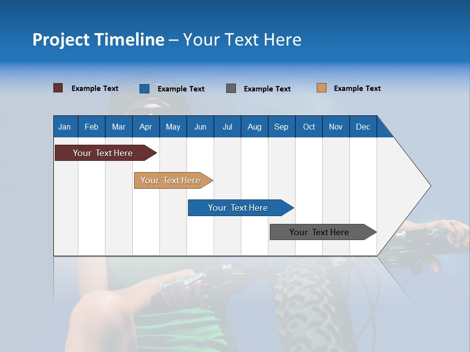 Girl Cycling Female PowerPoint Template