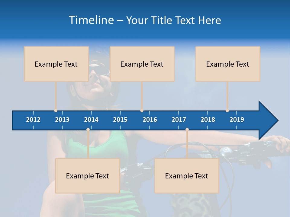 Girl Cycling Female PowerPoint Template