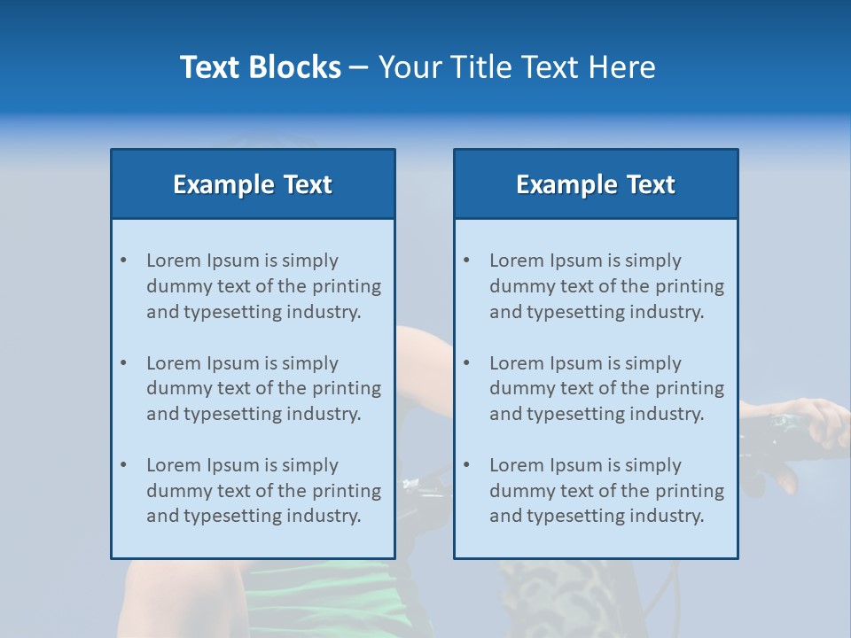 Girl Cycling Female PowerPoint Template