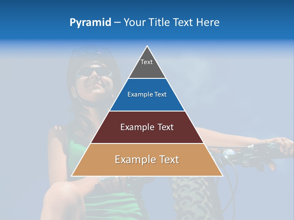 Girl Cycling Female PowerPoint Template