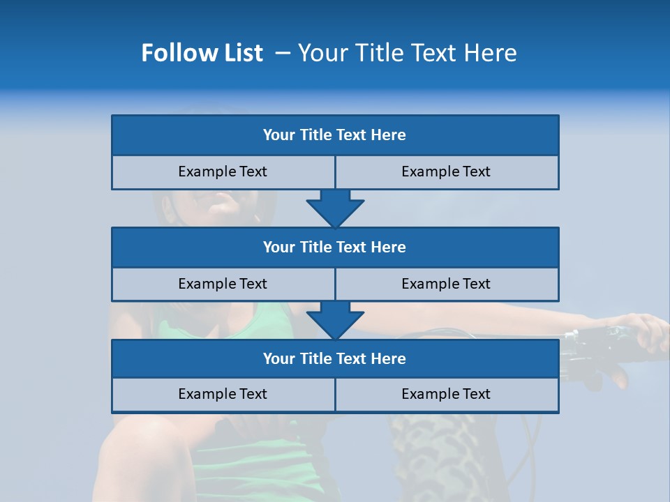 Girl Cycling Female PowerPoint Template
