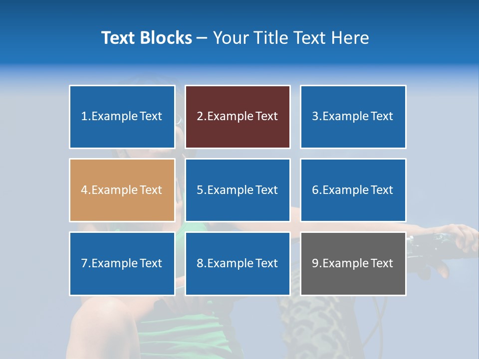 Girl Cycling Female PowerPoint Template