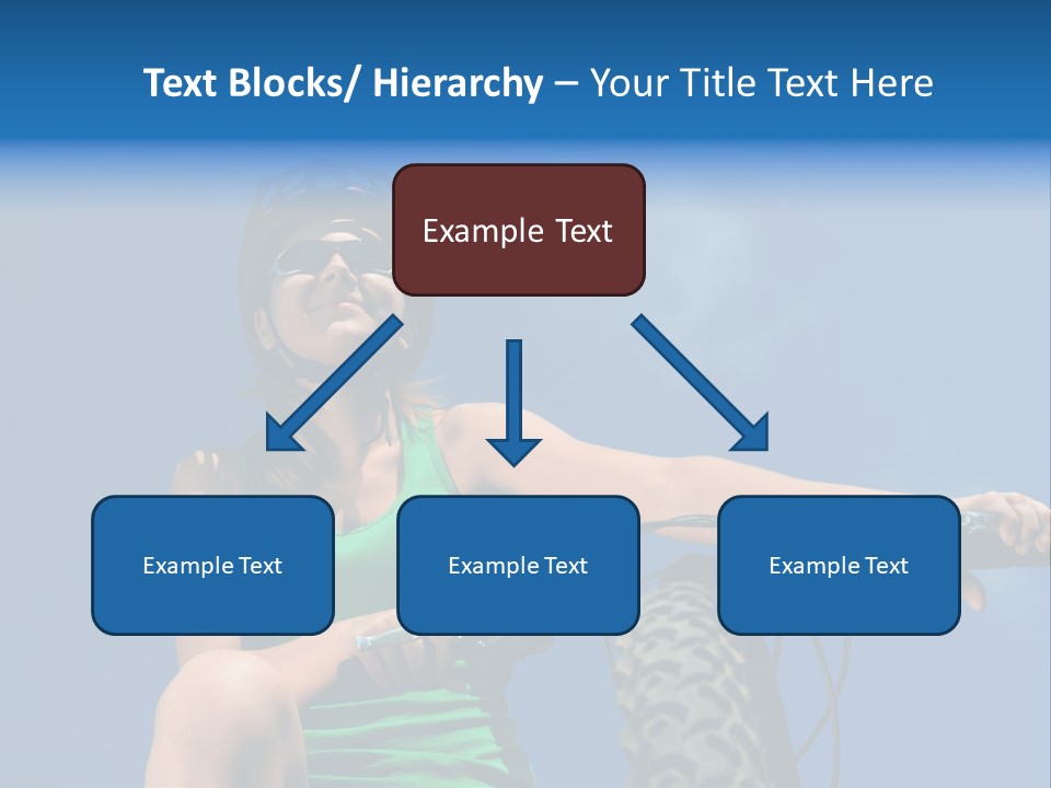 Girl Cycling Female PowerPoint Template