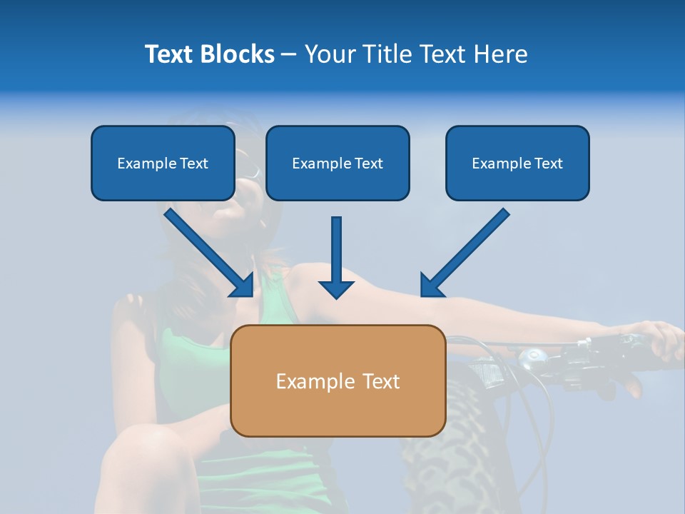 Girl Cycling Female PowerPoint Template