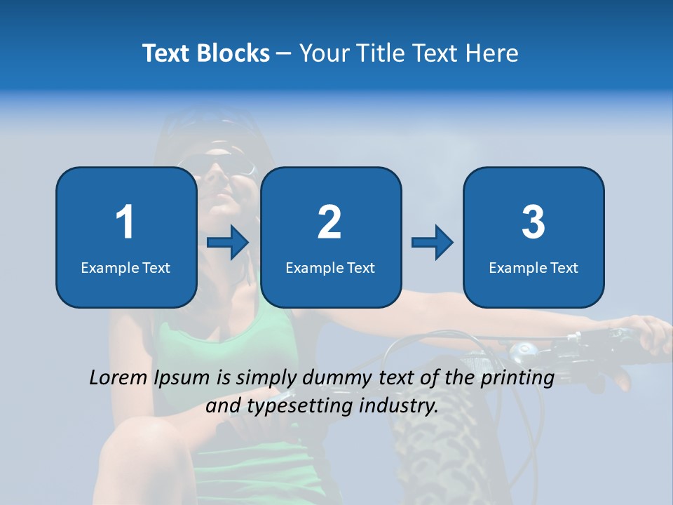 Girl Cycling Female PowerPoint Template