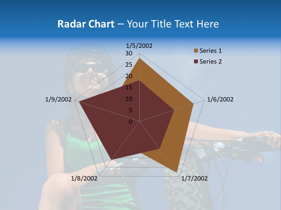 Girl Cycling Female PowerPoint Template
