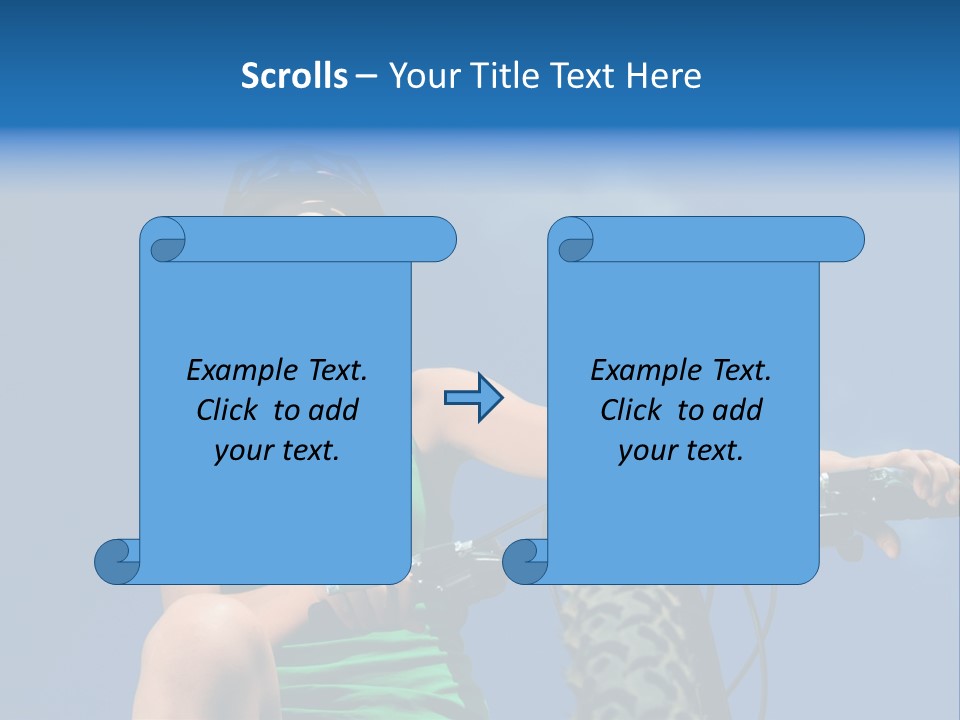 Girl Cycling Female PowerPoint Template