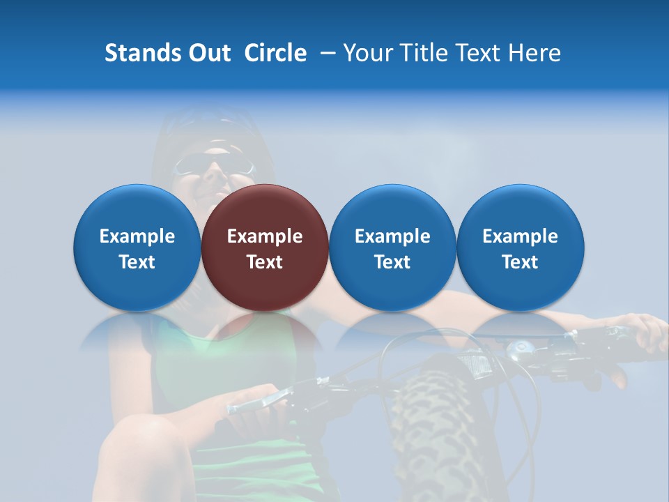 Girl Cycling Female PowerPoint Template