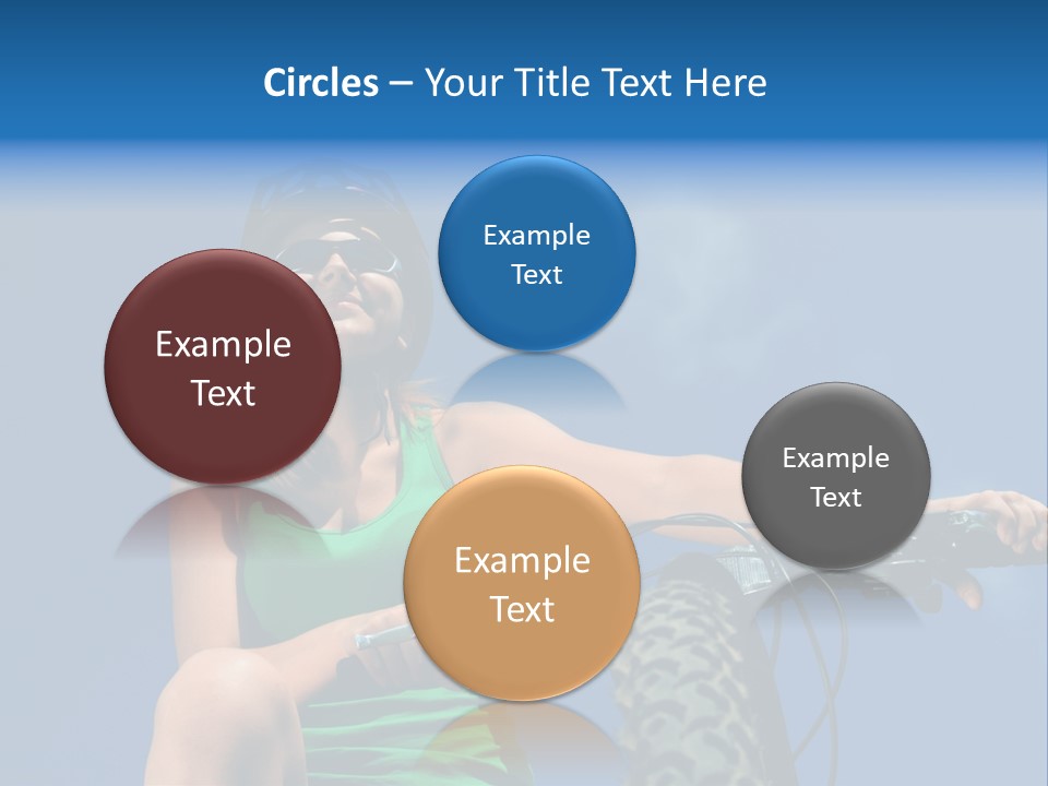 Girl Cycling Female PowerPoint Template