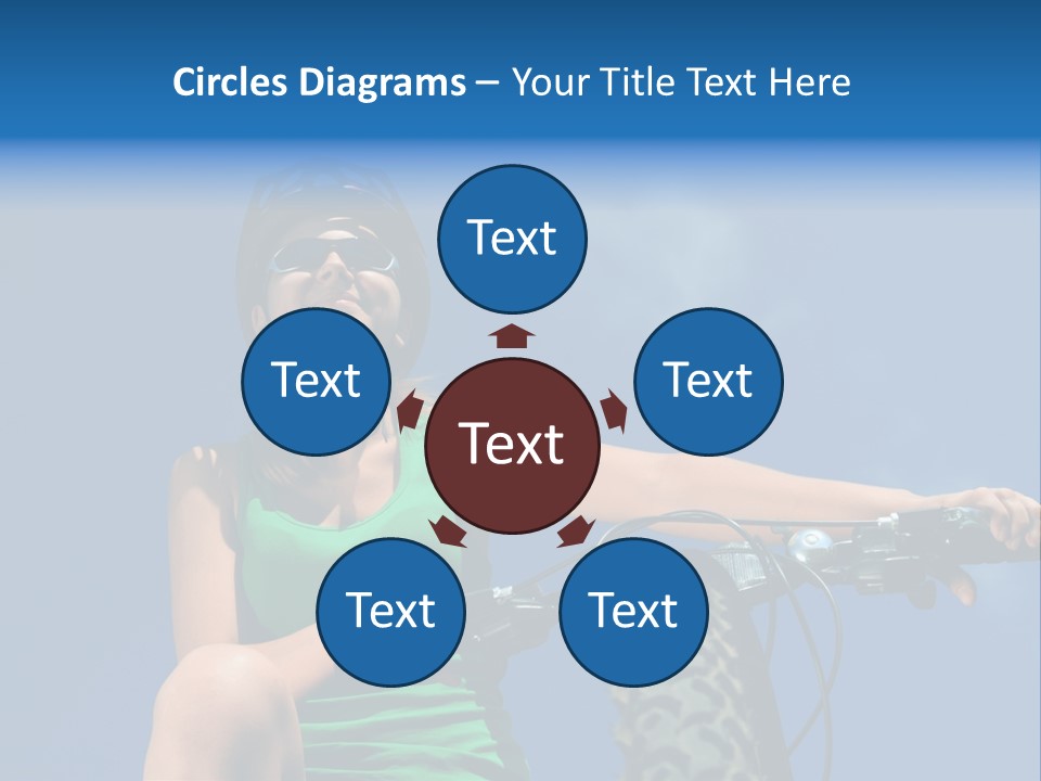 Girl Cycling Female PowerPoint Template