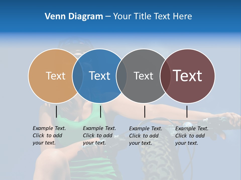 Girl Cycling Female PowerPoint Template