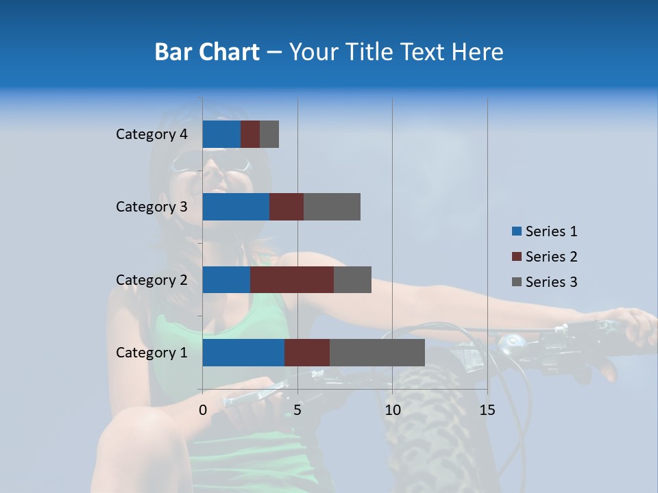 Girl Cycling Female PowerPoint Template